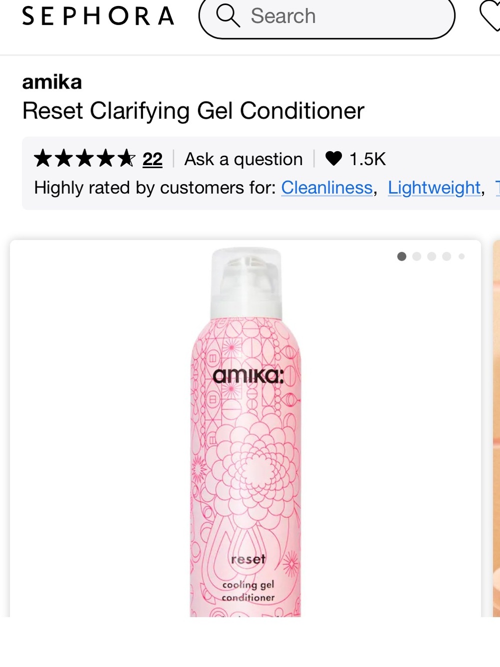 amika pink floral Cooling Gel Conditioner